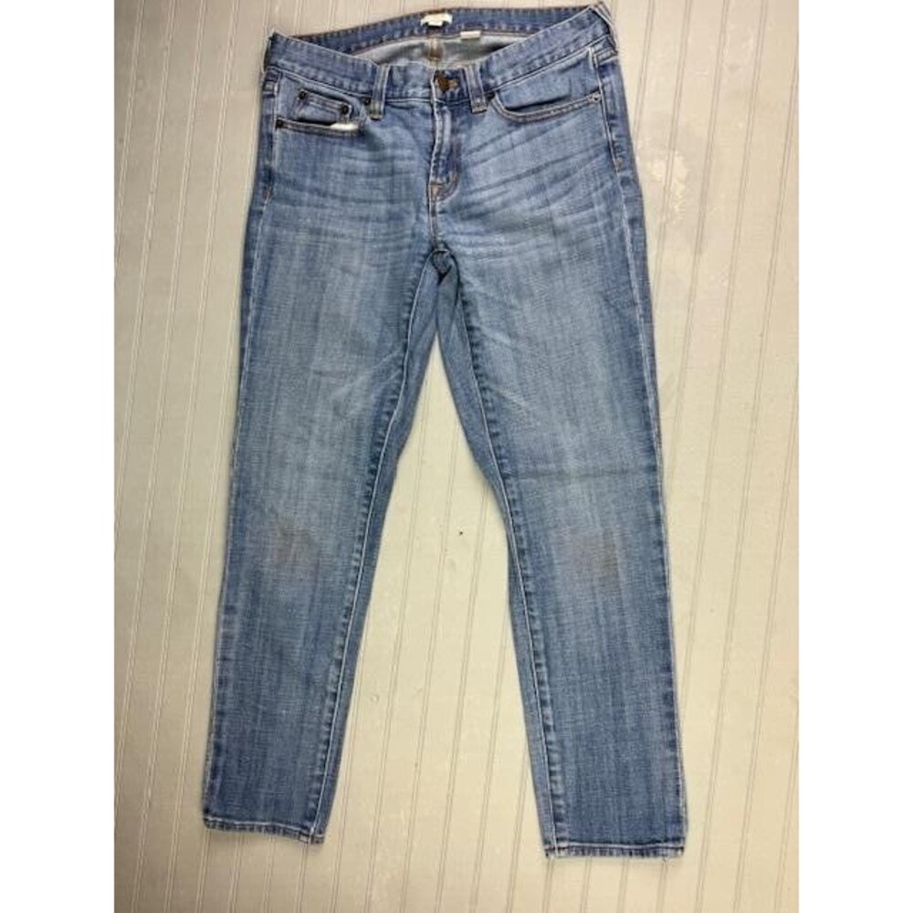 J Crew Size 8 Womens Jeans Ankle Cropped Low Rise Stretch Med Wash